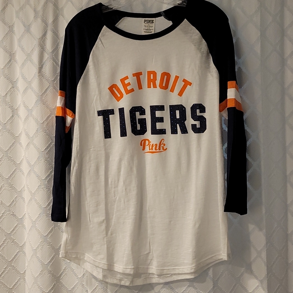 Detroit Tigers Pink 3/4 Sleeve